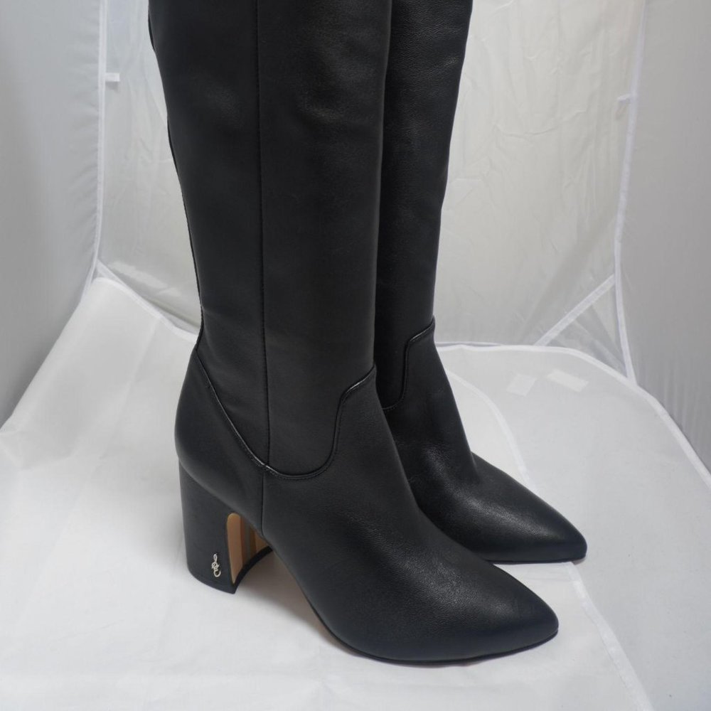 Sam Edelman black leather Hai Tall Boot Size 7.5M